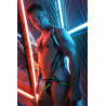 Breedwell Harnais Singlet Transistor Noir-Vert neon